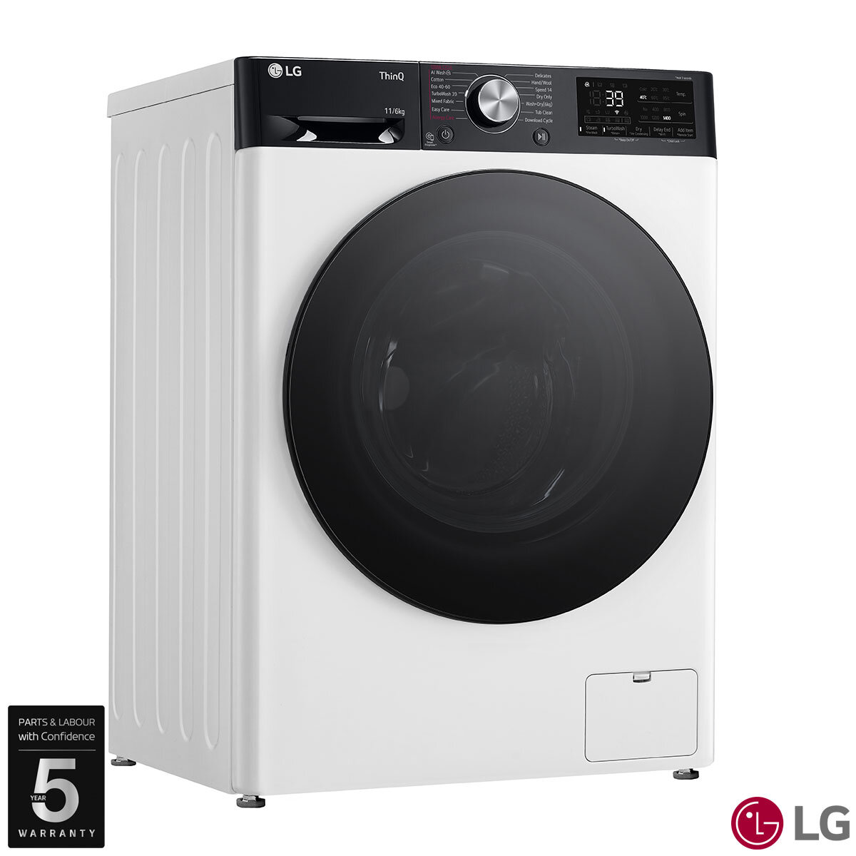 LG FWY916WBTN1 Wifi enabled 11/6kg washer dryer, D Rated in White