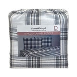 Portuguese Flannel Cotton 4 Piece Double Duvet Set, in 4 colours