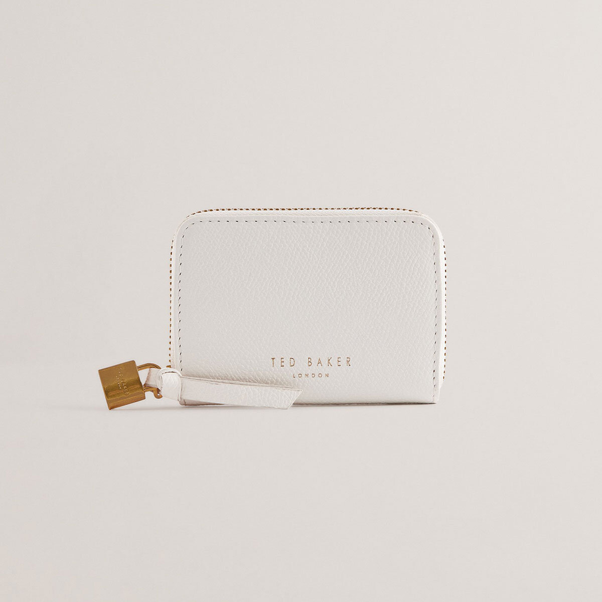 Ted Baker Wesmin Padlock Small Leather Purse in White