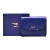 Osprey London Tilly Grainy Hide Leather Women's Purse, Purple with Gift Box