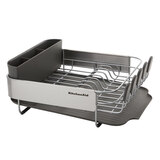 KitchenAid Compact Dish Rack with Stainless Steel Panel in Grey