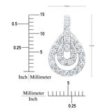 0.65ctw Round Brilliant Cut Diamond Drop Earrings, 14ct White Gold