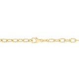 14ct Yellow Gold Diamond Cut Bead Rolo Necklace