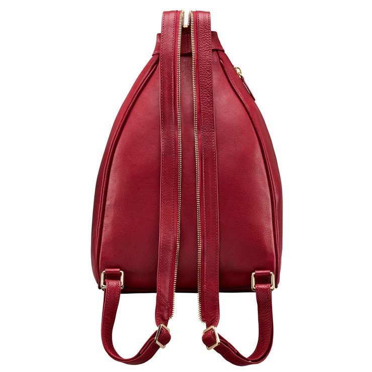 osprey red leather shoulder bag