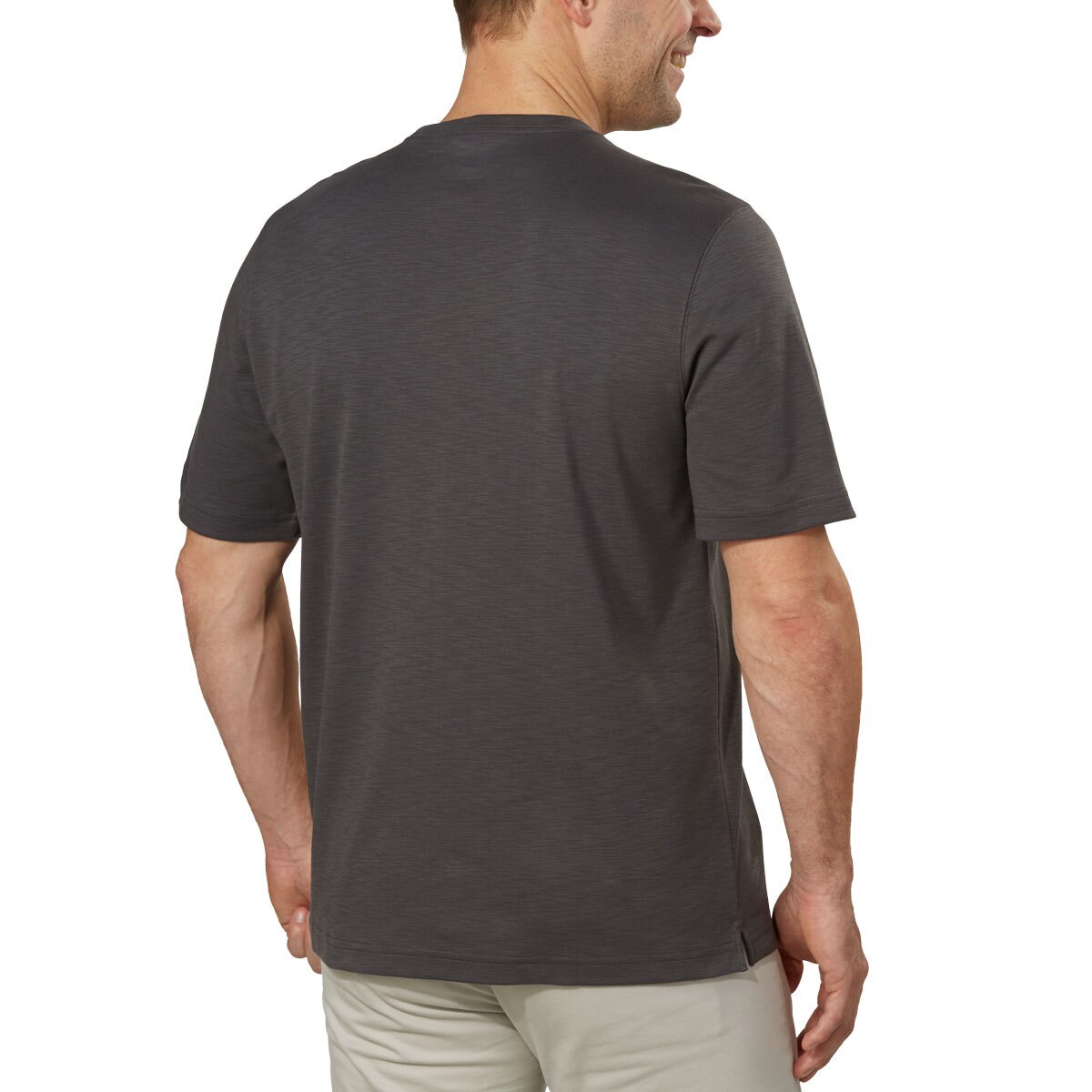 Kirkland Signature Mens Pima Cotton Slub T Shirt In Mild Grey Medium Costco Uk