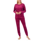 Carole Hochman Ladies Velour Lounge Set in Berry