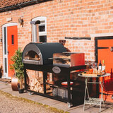 Alpha Pro Grande Fumoso Wood-Fired Pizza Oven and BBQ Grill Bundle in 4 Colours + Cover
