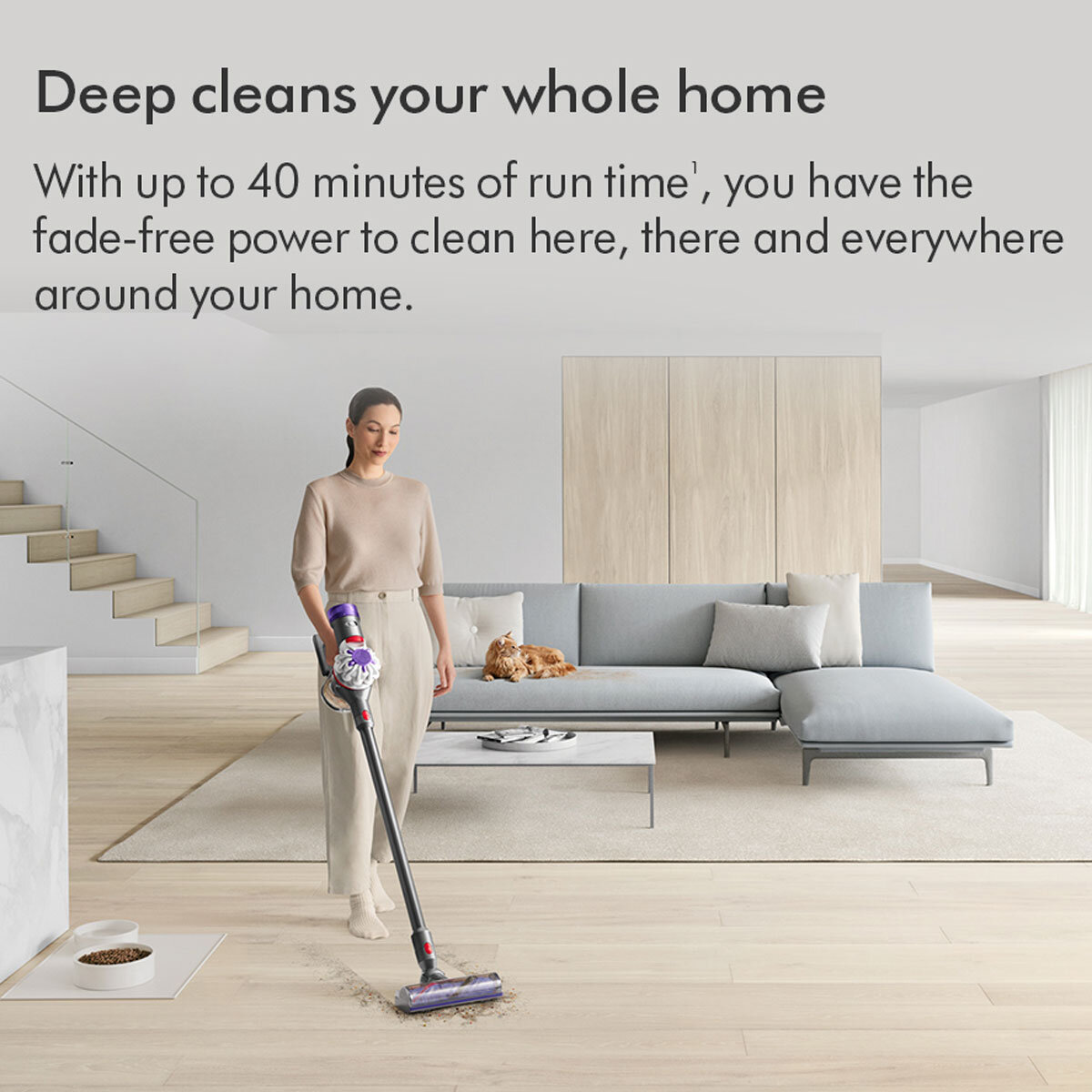 Dyson V8 Vacuum Cleaner Lifstyle Image