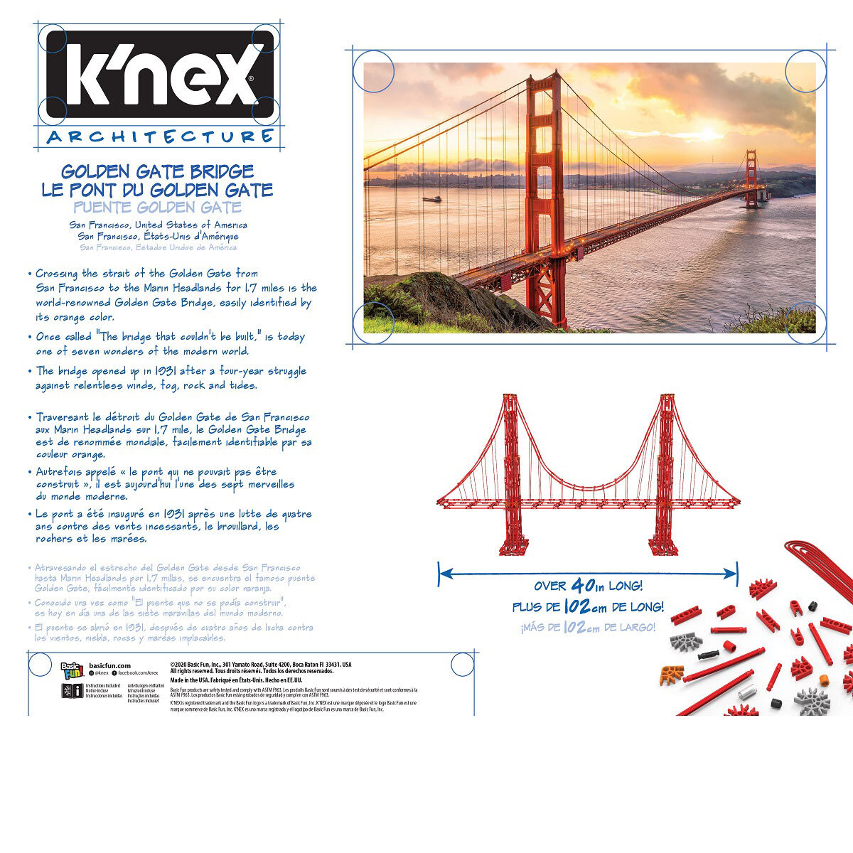Buy K'nex Golden Gate Bridge Back of Box Image at Costco.co.uk