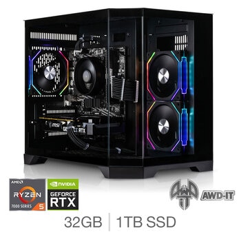 AWD-IT Mars 5 Ti, AMD Ryzen 5, 32GB RAM, 1TB SSD, NVIDIA GeForce RTX 5070 Ti, Gaming Desktop PC