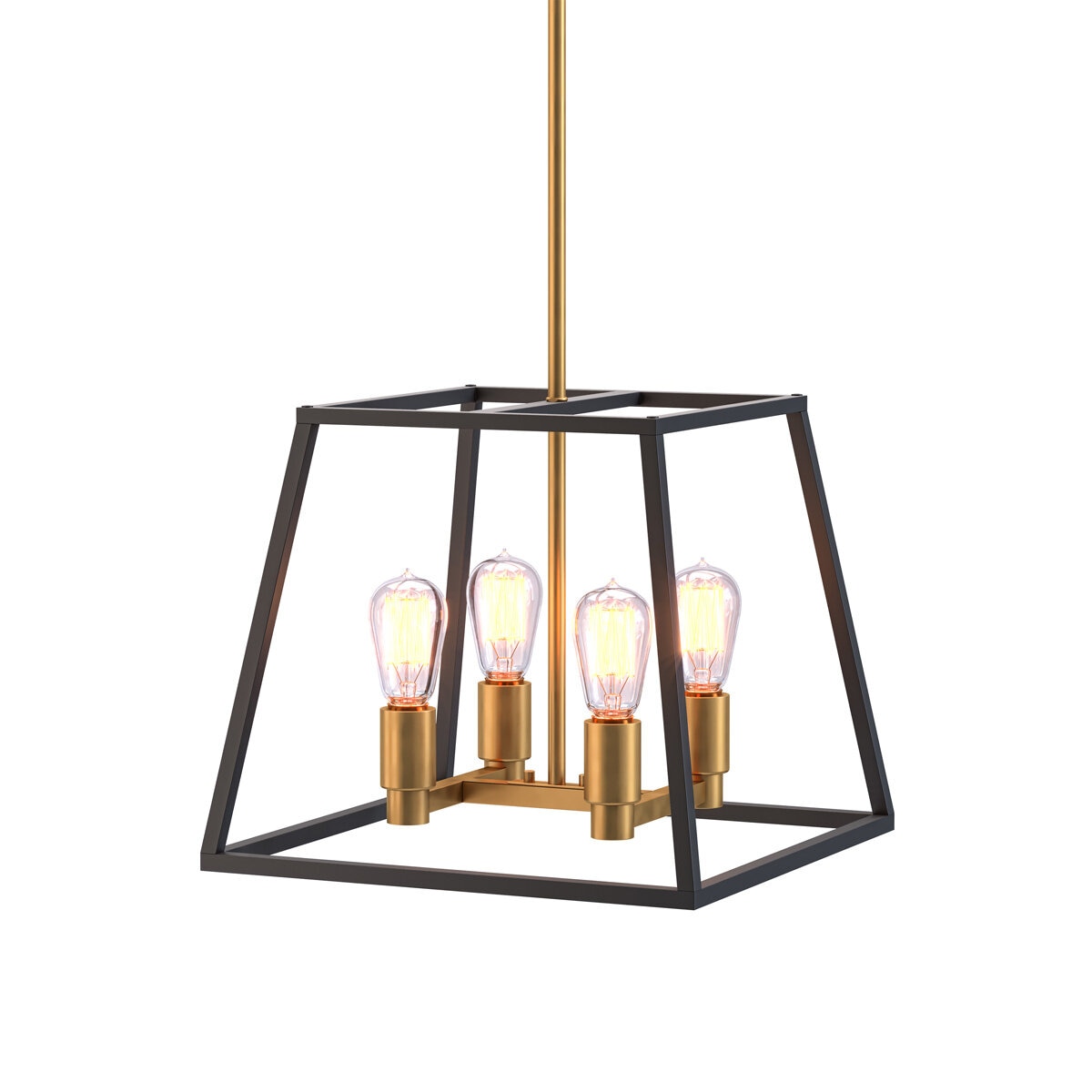 Artika Carter Square Black and Gold Chandelier Light (without bulbs) at costco.co.uk