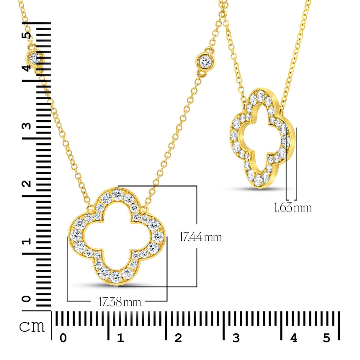 0.70ctw Round Brilliant Cut Diamond Necklace,14ct Yellow Gold