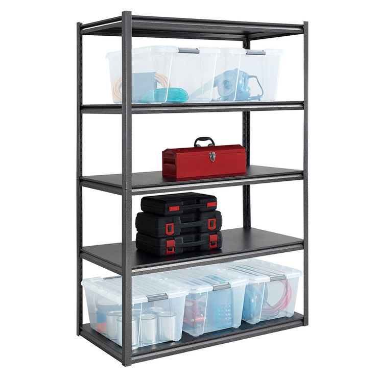 Whalen 5 Tier 48" (121cm) Step Beam Heavy Duty Storage Shelf Rack