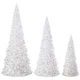 3 Piece Trees with Lights