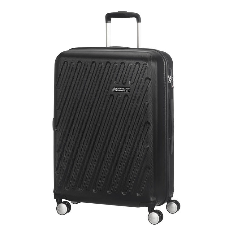 American Tourister Hypercube 3 Piece Hardside Suitcase Set, Black