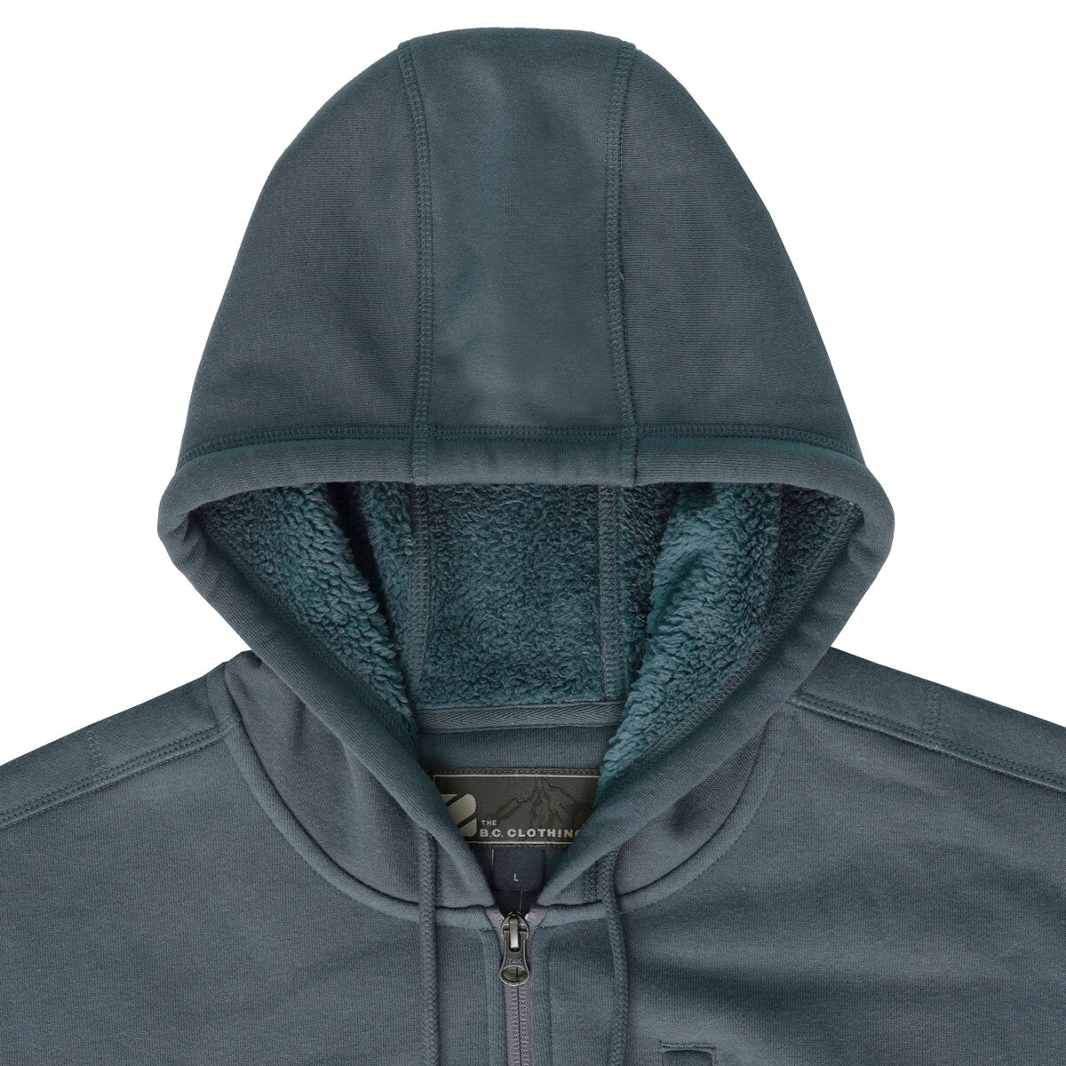 BC Clothing Fleece Lined Hoody in Dusty Blue