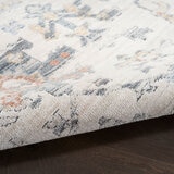 Elegant heirloom rug, tradtional design in ivory, grey  floral tones