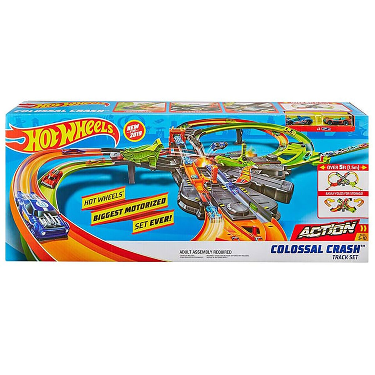 Hot Wheels Colossal Speed Crash Trackset Box Image