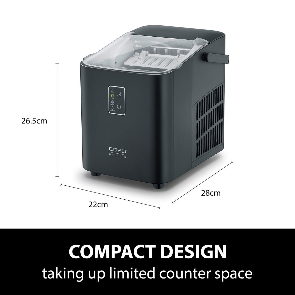 CASO Ice Maker Dimensions