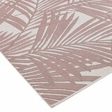 Patio Outdoor Pink Palm Rug