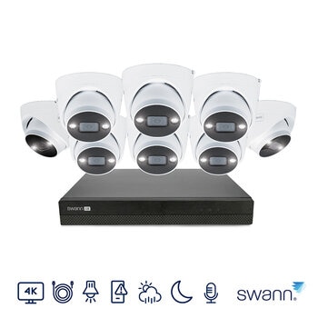 Swann 4K NVR 16 x Channel / 8 x NHD-ADVANXD Dome Cameras with 2TB HDD SWNVK-16ADVANX8B-EU Swann 4K NVR 16 x Channel / 8 x NHD-ADVANXD Dome Cameras with 2TB HDD SWNVK-16ADVANX8B-EU