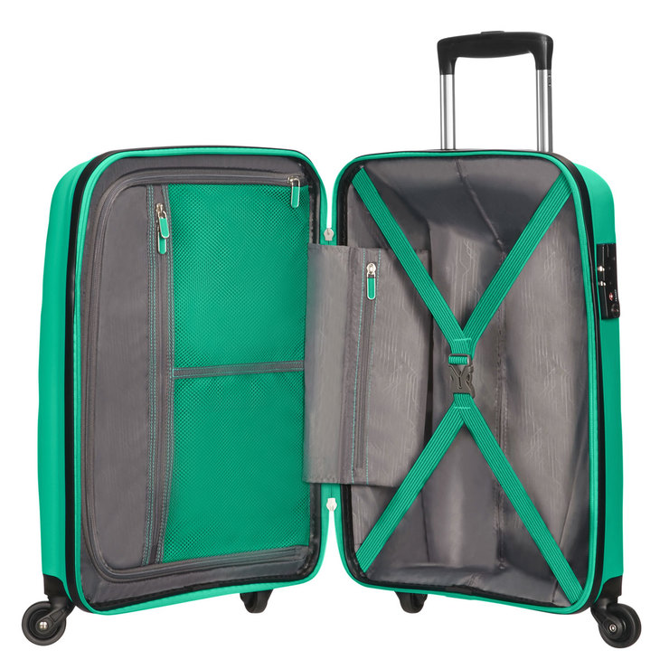 American Tourister Bon Air Carry On Spinner Case in Green | Costco UK
