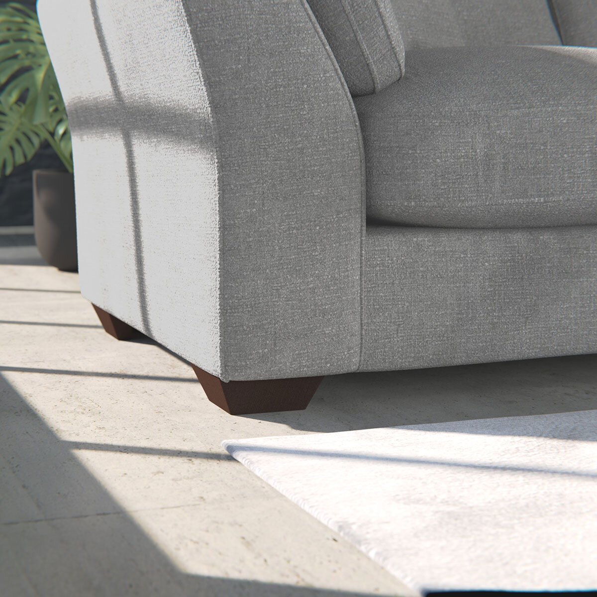 Selsey Grey Fabric 4 Seater Split Sofa