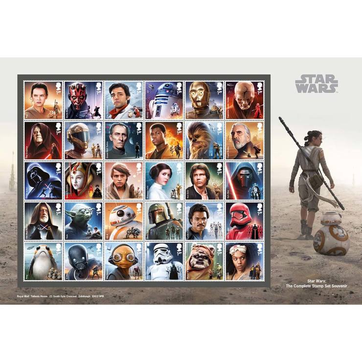 Star Wars Royal Mail® Collectable Stamps - Complete Stamp Collection ...