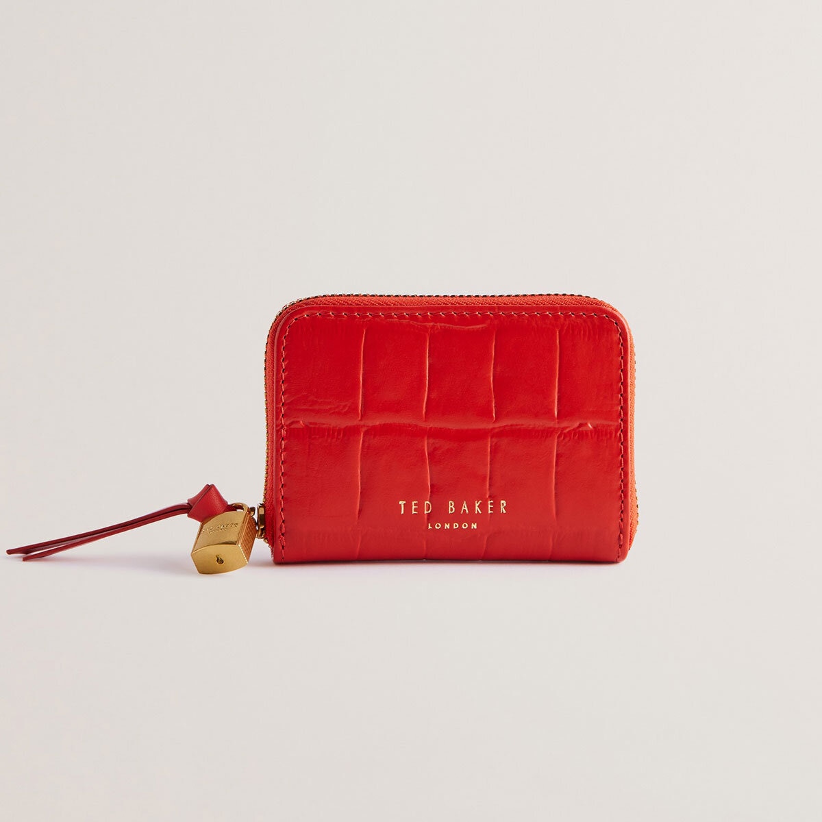 Ted Baker Wesmin Padlock Small Leather Purse in Red