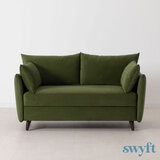 Swyft Model 08 Green Velvet Double Sofa Bed