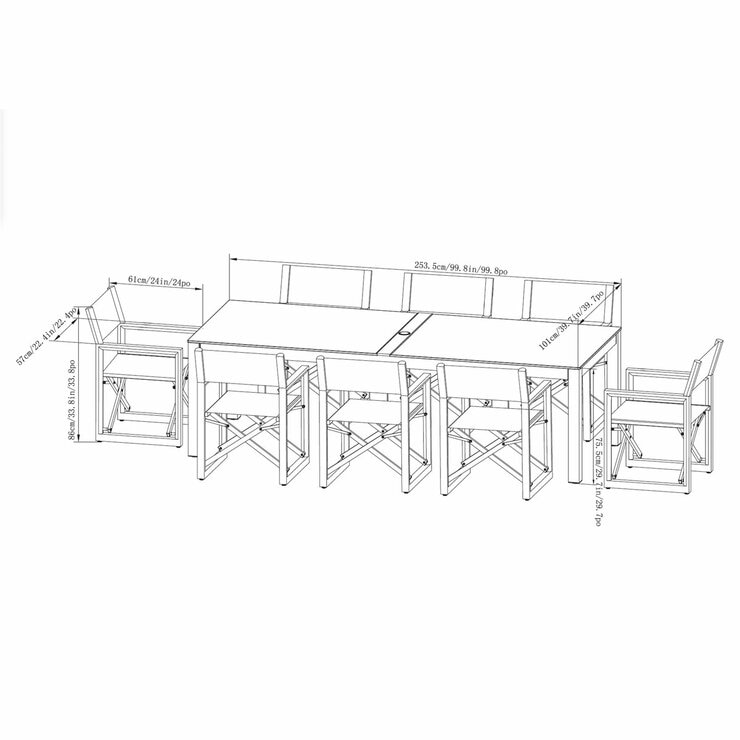 SunVilla Anchor 9 Piece Sling Dining Set + Cover SunVilla Anchor 9 Piece Sling Dining Set + Cover