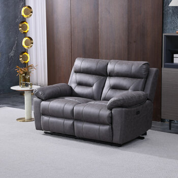 Lucca Grey Fabric Power Reclining 2 Seater Sofa Lucca Grey Fabric Power Reclining 2 Seater Sofa