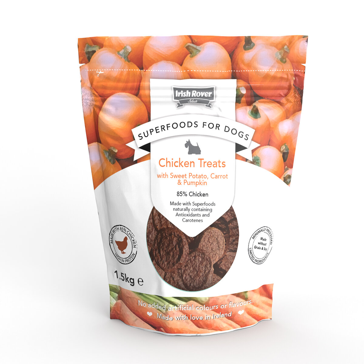 Irish Rover Superfoods for Dogs, 1.5kg in Chicken with Sweet Potato, Carrot & Pumpkin