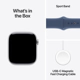 Buy Apple Watch Series 10 + Cellular, 42mm Silver Aluminium Case with Denim Sport Band S/M, MWX33QA/A at costco.co.uk