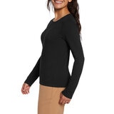 Three Dots Ladies Crew Top 2 Pack in Black