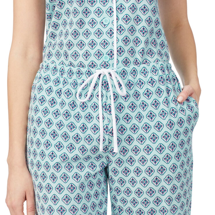 Jane & Bleecker Women's 3 Piece Pyjama Set In Aqua | Costco UK