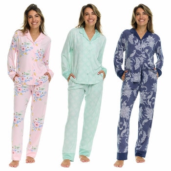 Flora Nikrooz Ladies Notch Collar 2 Piece Pyjama Set Flora Nikrooz Ladies Notch Collar 2 Piece Pyjama Set
