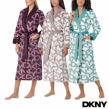 DKNY Shawl Collar Long Plush Robe DKNY Shawl Collar Long Plush Robe