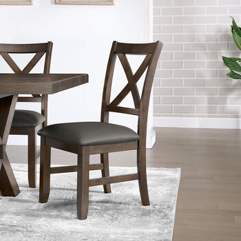 Blakely Brown Bonded Leather Dining Chairs, 2 Pack