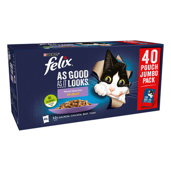 Felix As Good As It Looks Cat Mixed Selection, 40 x 100g