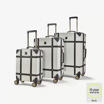 Rock Vintage 3 Piece Hardside Luggage Set in 3 Colours