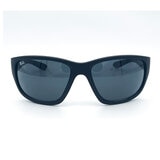 Ray-Ban Matte Black Sunglasses with Blue Lenses RB 4300 601SR5 