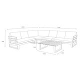 LIFE Outdoor Living Ibiza 5 Piece Deep Seating Corner Set