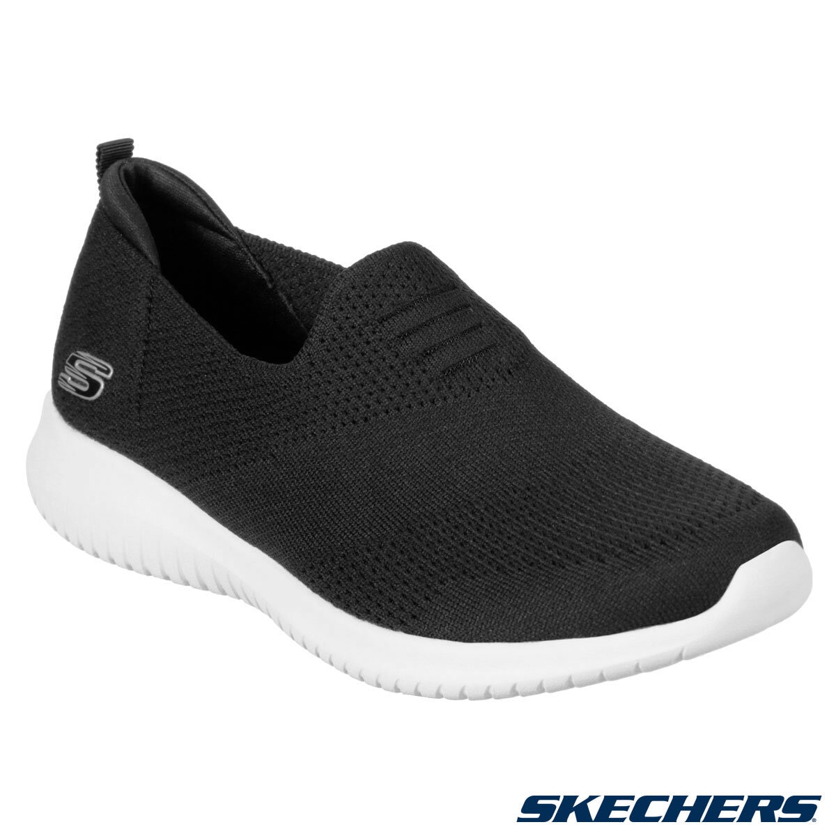 Skechers Ladies Ultra Flex Trainers in Black