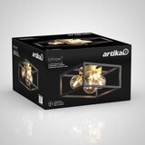 Artika Griffintown 4-Light Flushmount Ceiling Light Black & Gold With Bulbs FM-GT-5L40 at costco.co.uk