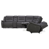 Gilman Creek Eden Fabric Reclining Sectional Sofa with Power Headrests