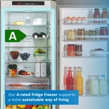 Bosch Series 4 KGN392LAF Fridge Freezer, A Rated in Silver