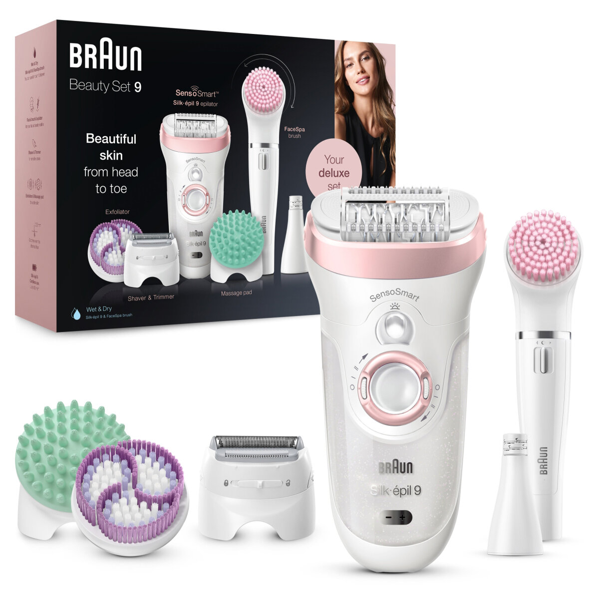 Braun Silk-Epil 9 9/995 Epilator & FaceSpa Set