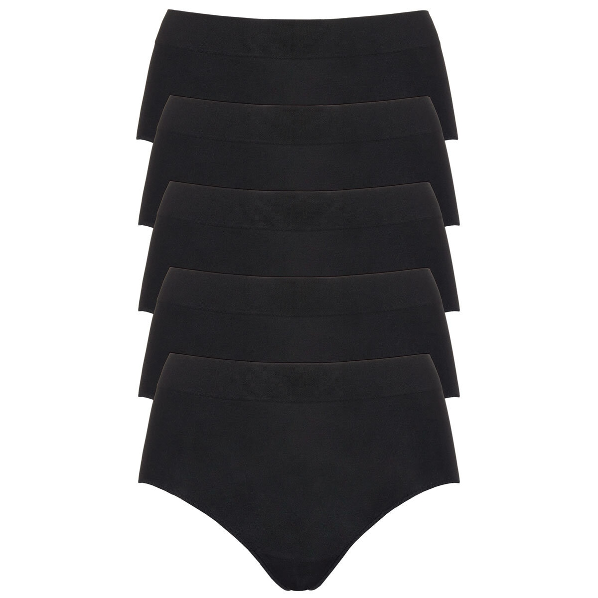 Carole Hochman Seamless Brief 5 Pack in Black