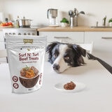 Dog Looking at Treats on a Table